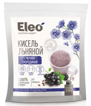 Кисель льняной с чёрной смородиной, 150 г., серия Eleo