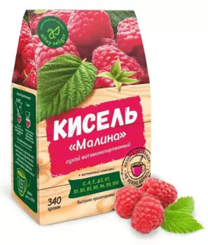 Кисель "Малина", 340 гр, Алтай Селигор