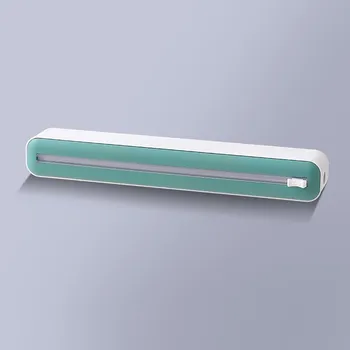 Новый диспенсер для пластиковой пищевой пленки, резак для пленки Saran, диспенсер для слайдера из алюминиевой фольги, органайзер для упаковки Saran, кухонные инструменты чёрный