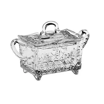 Сахарница с крышкой хрустальная Crystal Bohemia 14 см
