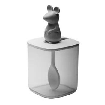 Сахарница с ложкой 250 мл Qualy Lucky Mouse Seasoning