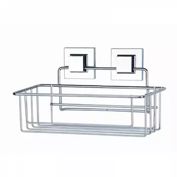 Полка в ванную самоклеящаяся 1 ярус Tekno-Tel хром