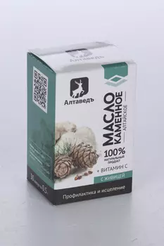 Масло Каменное с кедровой живицей, 0,5 г, 30 шт, капсулы Натурведъ №8