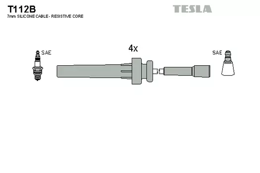 Высоковольтные провода (провода зажигания) TESLA T112B