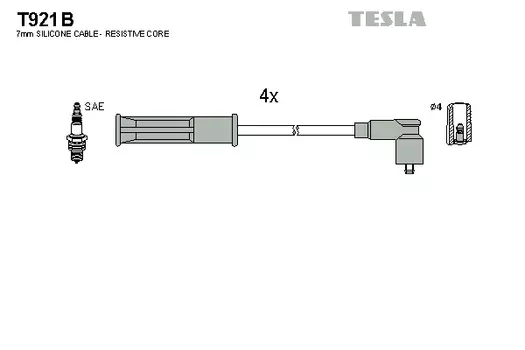Высоковольтные провода (провода зажигания) TESLA T921B