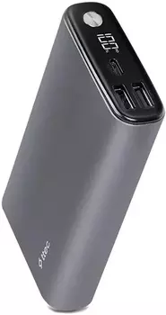 Аккумулятор внешний портативный TTEC ReCharger Pro LCD 2BB216UG 15000mAh, PD 65W, 2*USB-A/USB-C, цвет: серый космос