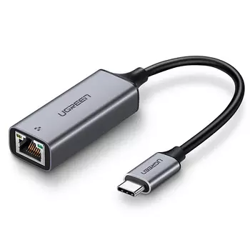 Адаптер UGREEN 50737_ USB Type C to 10/100/1000M Ethernet, серый космос