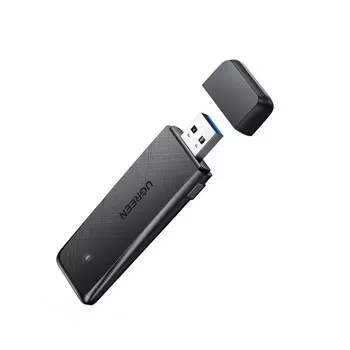 Адаптер UGREEN CM492 50340_ двухдиапазонный, AC1300 Wireless, черный