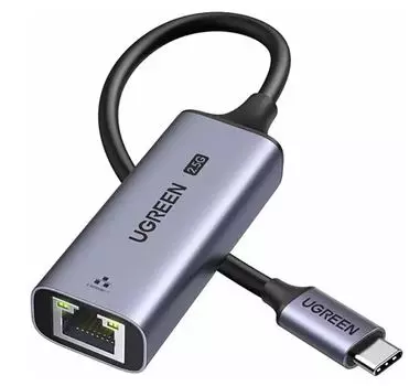Адаптер UGREEN CM648 UGREEN 25052 USB-C 3.1 to RJ45 2.5G Ethernet Adapter. цвет: серый