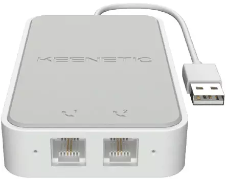 Адаптер USB Keenetic Linear KN-3110 для двух аналоговых телефонов