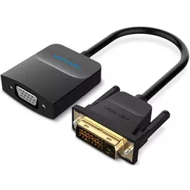 Адаптер Vention EBBBB мультимедиа активный DVI-D 25М > VGA - 0.15 м, чёрный