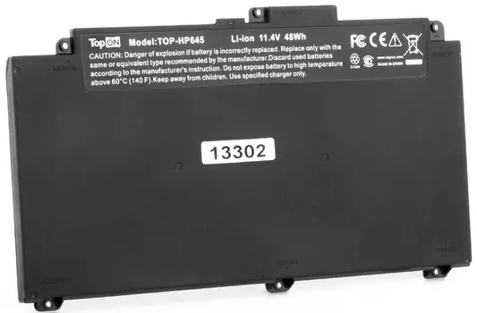 Аккумулятор для ноутбука HP TopOn TOP-HP645 11.4V 4200mAh литиево-ионная ProBook 645 G4, ProBook 645 G4, 3UP62EA, ProBook 645 G4, 3UP61EA (103293)