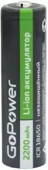 Аккумулятор GoPower 00-00018352 Li-ion 18650 PC1 3.6V 2200mAh без защиты выс.конт.