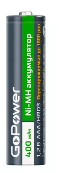 Аккумулятор GoPower 00-00018319 HR03 AAA BL2 NI-MH 400mAh блистер (2 шт.)