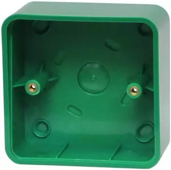 Адаптер Smartec ST-EX014BR-GN пластиковый для накладного монтажа, зеленый, совместим с кнопками ST-EX144, ST-EX144L, ST-EX244 и ST-EX344LW, размер: 92