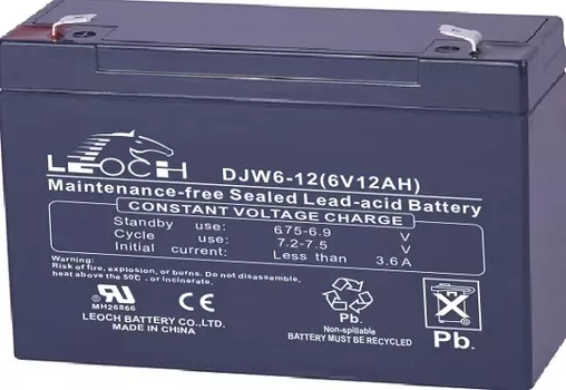 Аккумулятор LEOCH DJW 6-12 6В, 12Ач