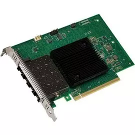 Адаптер сетевой Intel E810-XXVDA4 4xSFP28 ports, 25GbE, PCI-E x16 gen3/gen4, iWARP/RoCEv2, IEEE 1588 PTP, ADQ, iSCSI, NFS, VMDq. PCI-SIG* SR-IOV Capab