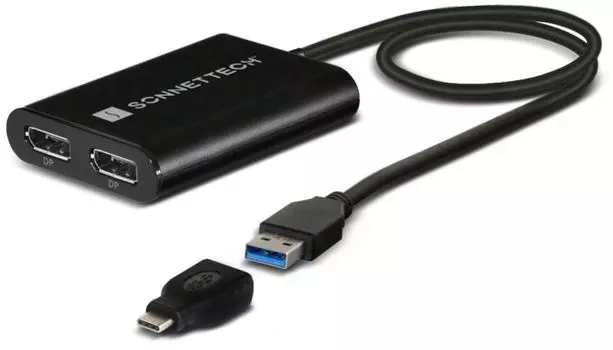 Адаптер Sonnet USB3-DDP4K USB3 на 2х 4K DisplayPort для рабочих станций Apple Mac на архитектуре M1
