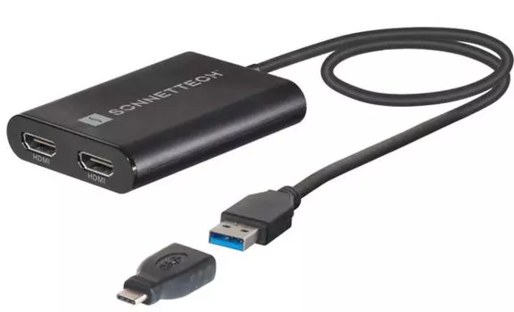 Адаптер Sonnet USB3-DHDMI USB3 на 2х 4K HDMI для рабочих станций Apple Mac на архитектуре M1