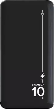 Аккумулятор внешний Lyambda LP302 10000 мАч, 18W + QC3.0 Slim, black