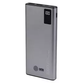 Аккумулятор внешний портативный Cactus CS-PBFSLT-10000 10000mAh 3A 2*USB серый