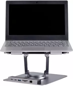 Адаптер Telecom TAU704 HUB 8 in 1 TypeC/USB3.0, TC, (SD+TF), RJ-45, HDMI, PD