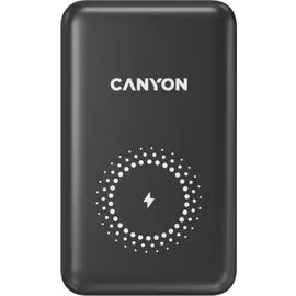 Аккумулятор внешний портативный Canyon PB-1001 CNS-CPB1001B беспроводной, магнитный, 10000mAh, 2*USB-C/Lightning, 2*USB-A/USB-C PD, grey