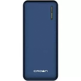 Аккумулятор внешний портативный Crown CMPB-5000 blue CM000003226 5000 mAh, Li-Pol, вход: micro-USB-5В/2А, typeC-5В/2А; выход: USB-5В/2.1А, typeC-5В/2.