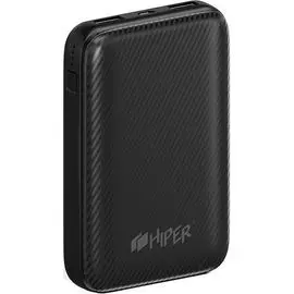 Аккумулятор внешний портативный HIPER SPX10000 black, Quick Charge 3.0, Apple:iPhone 8, iPhone 8 Plus, iPhoneХ, Macbook c USB Type-C