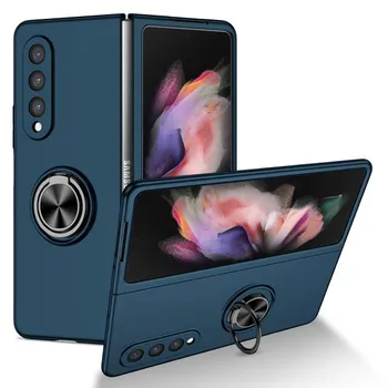 Модный защитный чехол с держателем на палец для Samsung Galaxy Z Fold 3 2 Fold4 Fold 4 Fold3 Fold2 5g Стенд Coque for Samsung Z Fold 3 красный