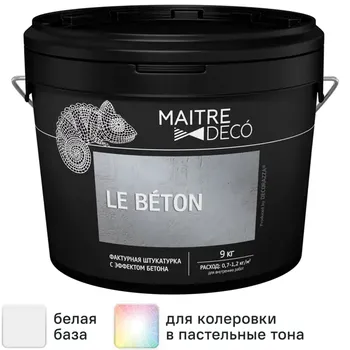 Фактурная штукатурка Maitre Deco «Le Beton» эффект бетона 9 кг