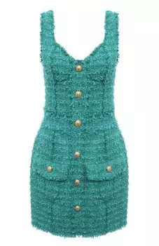 Твидовое платье Balmain