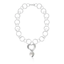 Колье из серебра с сердцем 856-