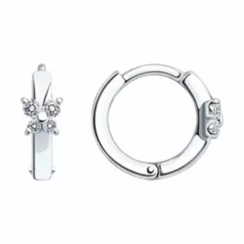 Серебряные серьги с фианитами