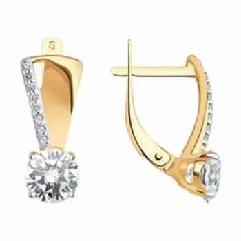 Серебряные серьги с фианитами