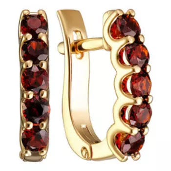 Серебряные серьги с гранатами