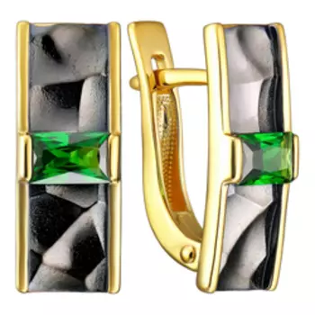 Серебряные серьги с фианитами