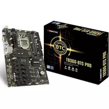 TB360-BTC Pro 2.0, Socket 1151, Intel®B360, 2xDDR4-2666, D-SUB+HDMI, 1xPCI-Ex16, 11xPCI-E16x1, 4xSATA3, 1xM.2, 8 Ch Audio, GLan, (2+4)xUSB2.0, (4+2)xUSB3.1, 2xPS/2, ATX, RTL {10}
