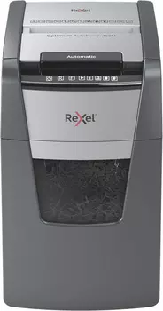 Шредер Rexel Optimum AutoFeed 150M черный с автоподачей (секр.P-5)/фрагменты/150лист./44лтр./скрепки/скобы/пл.карты