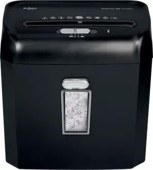 Шредер Rexel Promax QS 6/12 X EU черный (секр.P-4)/фрагменты/6лист./12лтр./скрепки/скобы/пл.карты