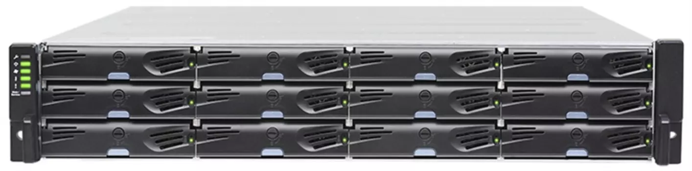 Система хранения данных Infortrend EonStor DS 2000 Gen2 2U/12bay 3.5", Dual controller subsystem 2x12Gb SAS EXP. Port, 8x1G iSCSI ports +2x host board, 2x2GB, 2x(PSU+FAN), 2x(SuperCap.+Flash), 1xRackmount(ESDS 2012R2C-B) (DS2012R2C000B-8U32)