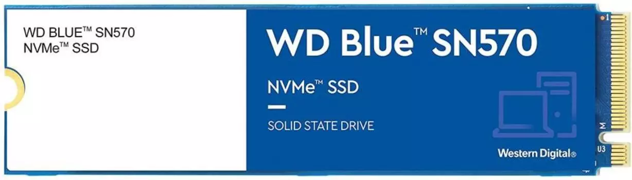SSD жесткий диск M.2 2280 1TB BLUE WDS100T3B0C WDC