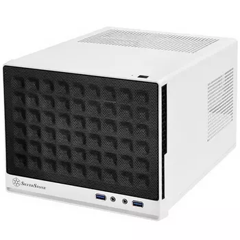 SST-SG13WB (USB 3.0) Sugo Mini-ITX Compact Computer Cube Case, Mesh Front Panel, black white, RTL {4}