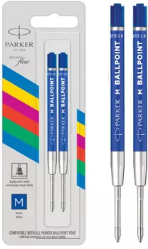 Стержень шариковый Parker QuinkFlow Basic Z09 (CW2166544) M 0.7мм синие чернила блистер (2шт)