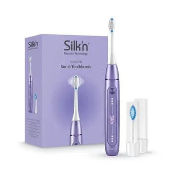 Зубная щетка Sonicyou Purple Sonic со сроком службы батареи 300 дней, Silk'N