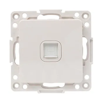 розетка 1 пост EKF Стокгольм RJ45 белый
