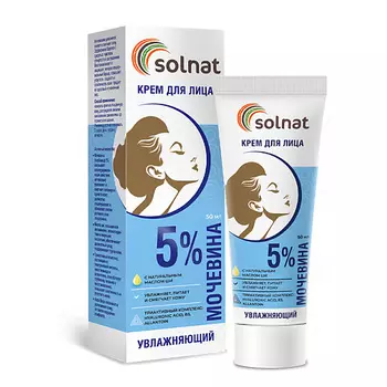 SOLNAT Мочевина 5% крем для лица увлажняющий