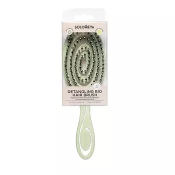 SOLOMEYA Подвижная био-расческа для волос c натуральной щетиной Detangling Bio Hair Brush