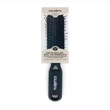 SOLOMEYA Расческа для распутывания сухих и влажных волос черная Detangler Hairbrush for Wet & Dry Hair