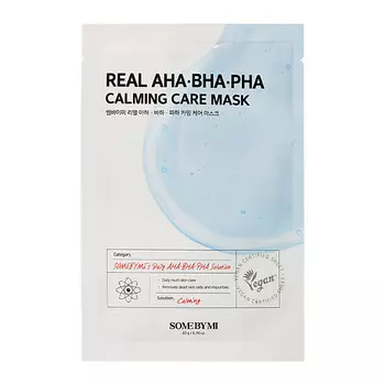 SOME BY MI Маска для лица REAL с AHA, BHA, PHA-кислотами (отшелушивающая и успокаивающая) 20.0
